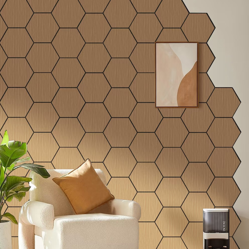 Hexagon Acoustic Panel 3D Decorative Sound Absorbing Wall Tiles for Modern Office (