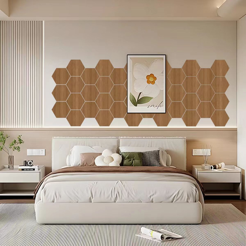 Hexagon Acoustic Panel 3D Decorative Sound Absorbing Wall Tiles for Modern Office ( (5)