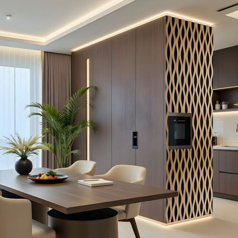 The Modern Design Akupanel Square Wood Strip Grille Acoustic Panel (2)