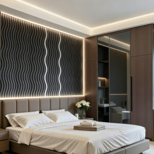 The Modern Design Akupanel Square Wood Strip Grille Acoustic Panel (4)