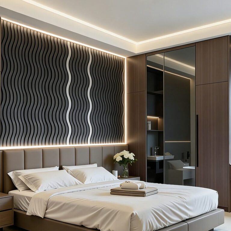 The Modern Design Akupanel Square Wood Strip Grille Acoustic Panel (4)