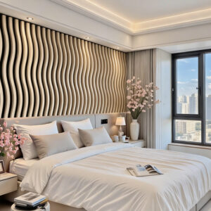 The Modern Design Akupanel Square Wood Strip Grille Acoustic Panel (5)