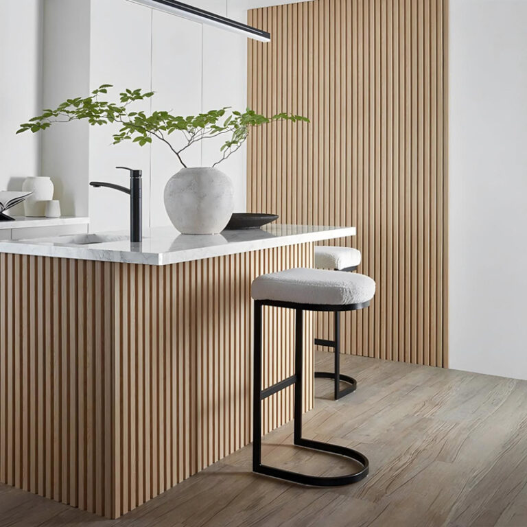 WPC Fluted Wall Panel 3D PVC Wood Alternative OutdoorCommercialKitchenGym Panels (5)