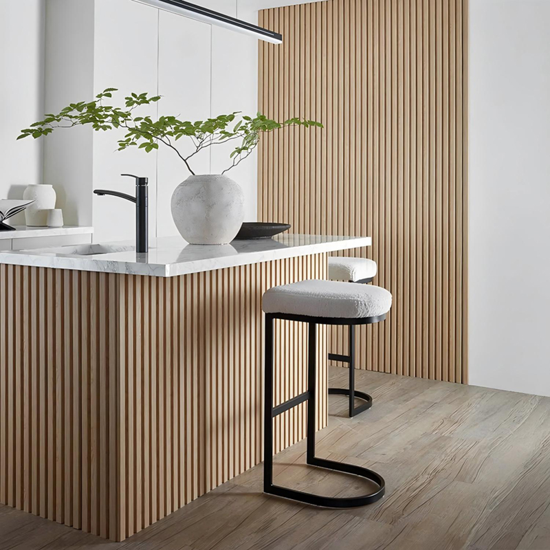 WPC Fluted Wall Panel 3D PVC Wood Alternative OutdoorCommercialKitchenGym Panels (5)