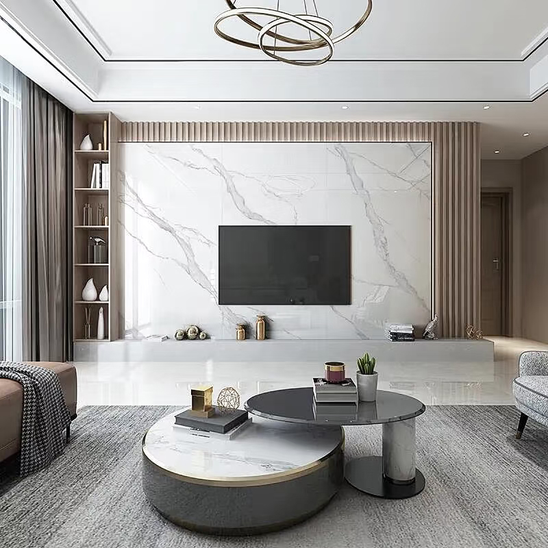 Waterproof High Glossy PVC UV Marble Sheet Modern Interior Decoration Wall Panel (4)