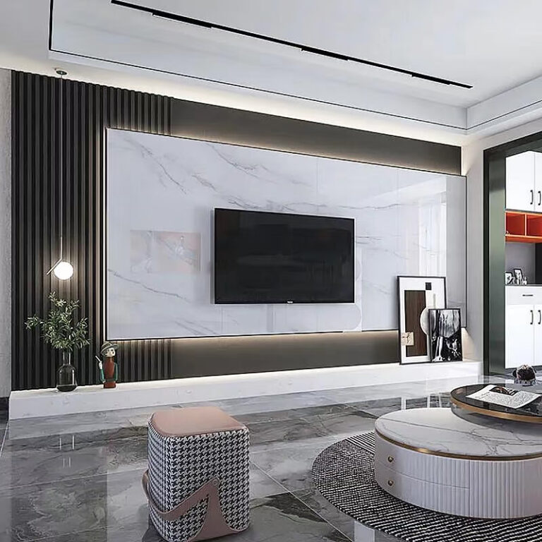 Waterproof High Glossy PVC UV Marble Sheet Modern Interior Decoration Wall Panel (5)